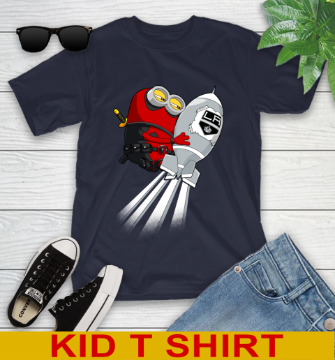 NHL Hockey Los Angeles Kings Deadpool Minion Marvel Shirt Youth T-Shirt 2