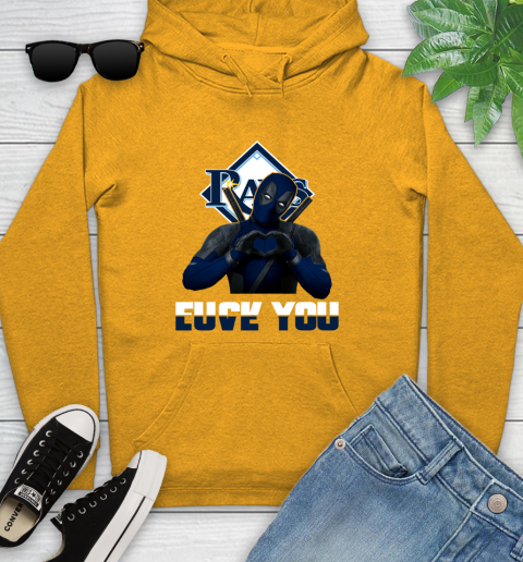 MLB Tampa Bay Rays Deadpool Love You Fuck You Baseball Sports Youth Hoodie 2