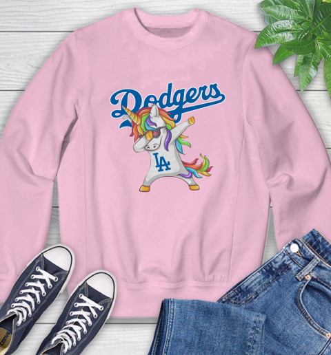 Los Angeles Dodgers MLB Baseball Funny Unicorn Dabbing Sports Sweatshirt 9