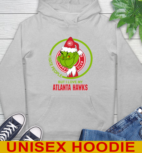 Atlanta Hawks NBA Christmas Grinch I Hate People But I Love My Favorite Basketball Team Hoodie 6