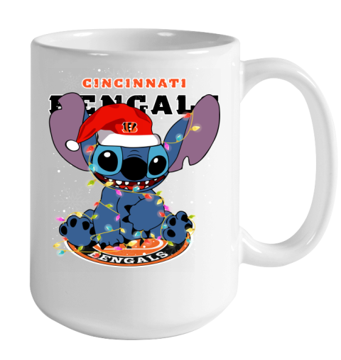 Cincinnati Bengals NFL Football noel stitch Christmas Color Changing Mug 15oz 2