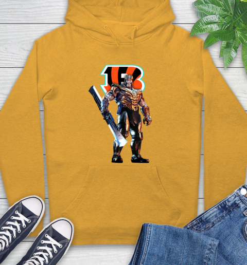 NFL Thanos Gauntlet Avengers Endgame Football Cincinnati Bengals Hoodie 3