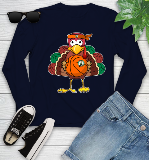 Boston Celtics Turkey thanksgiving day Youth Long Sleeve 3