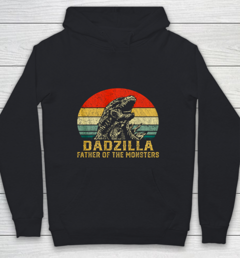 Mens Vintage Dadzilla Father Of The Monsters Shirt Funny Youth Hoodie