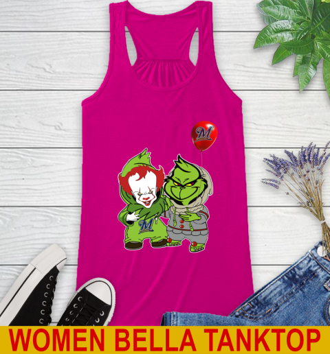Baby Pennywise Grinch Christmas MLB Baseball Milwaukee Brewers Racerback Tank 8