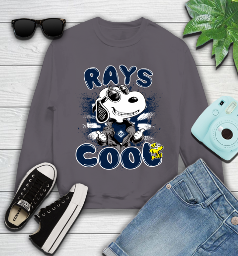 MLB Baseball Tampa Bay Rays Cool Snoopy Shirt Youth Sweatshirt 4