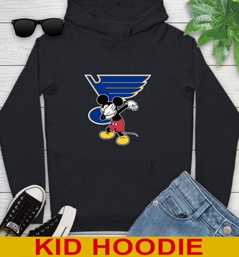 St.Louis Blues NHL Hockey Dabbing Mickey Disney Sports Youth Hoodie 2