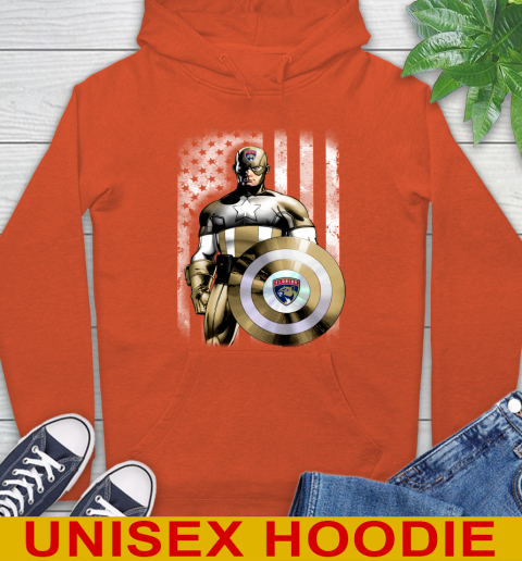 Florida Panthers NHL Hockey Captain America Marvel Avengers American Flag Shirt Hoodie 4