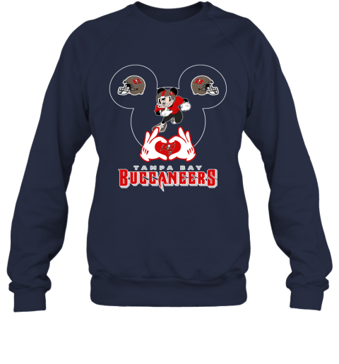 ilgp i love the buccaneers mickey mouse tampa bay buccaneers s sweatshirt 35 front navy
