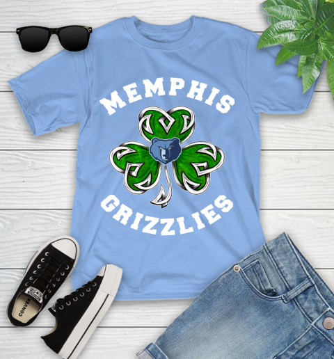 NBA Memphis Grizzlies Three Leaf Clover St Patrick's Day Basketball Sports Youth T-Shirt 15
