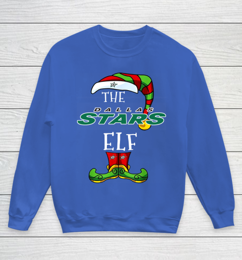 Dallas Stars Christmas ELF Funny NHL Youth Sweatshirt 6