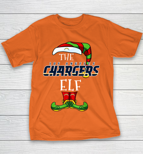 Los Angeles Chargers Christmas ELF Funny NFL Youth T-Shirt 4