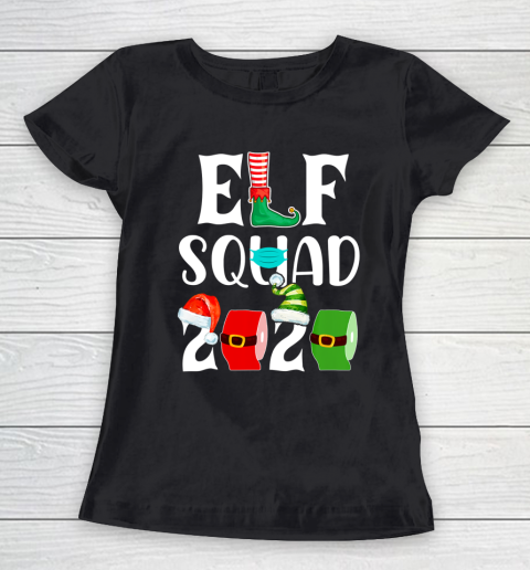 Elf Squad Quarantine Christmas 2020 Family Matching Xmas Women's T-Shirt