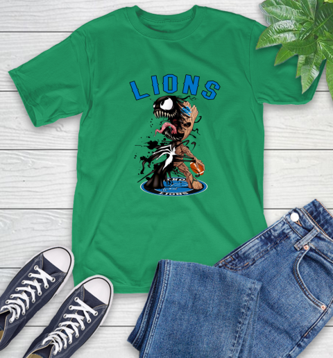 NFL Detroit Lions Football Venom Groot Guardians Of The Galaxy T-Shirt 7