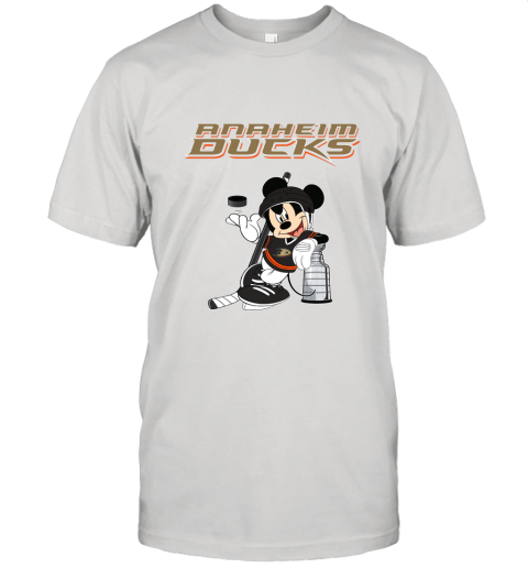 Mickey Anaheim Ducks With The Stanley Cup Hockey NHL Unisex Jersey Tee