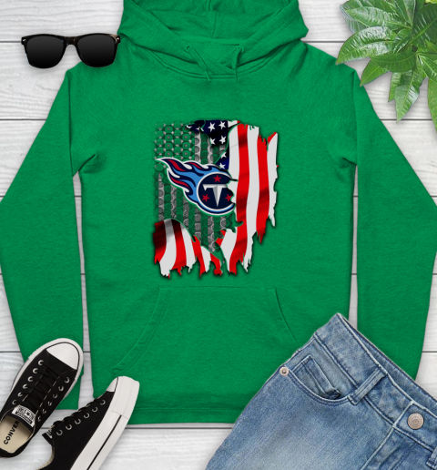 Tennessee Titans NFL Football American Flag Youth Hoodie 9