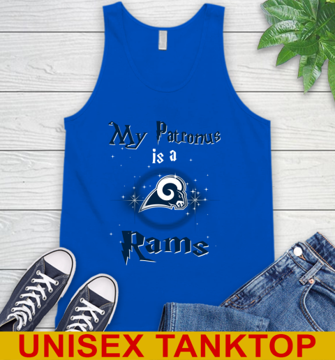 NFL Football Harry Potter My Patronus Is A Los Angeles Rams Tank Top - Image 5