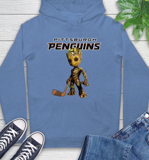 Pittsburgh Penguins NHL Hockey Groot Marvel Guardians Of The Galaxy Hoodie 11