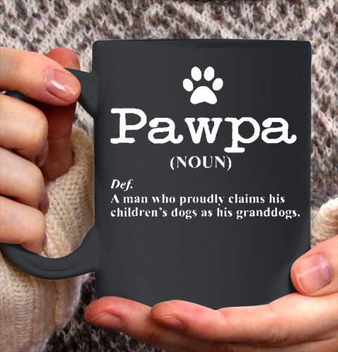 Grandpa Funny Gift Apparel  Mens funny dog grandpa Pawpa de Ceramic Mug 11oz