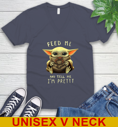 Feed Me And Tell Me I'm Pretty Baby Yoda Star Wars Shirts V-Neck T-Shirt 7