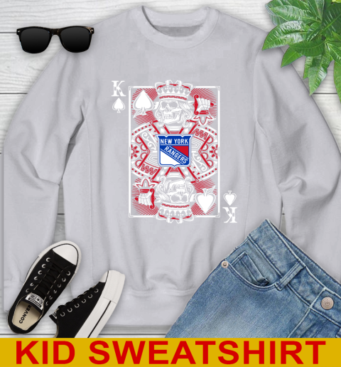New York Rangers NHL Hockey The King Of Spades Death Cards Shirt Youth Sweatshirt 3
