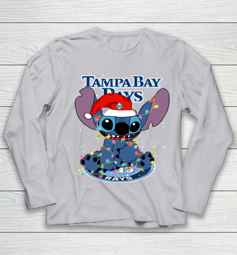 Tampa Bay Rays MLB noel stitch Baseball Christmas Youth Long Sleeve 3