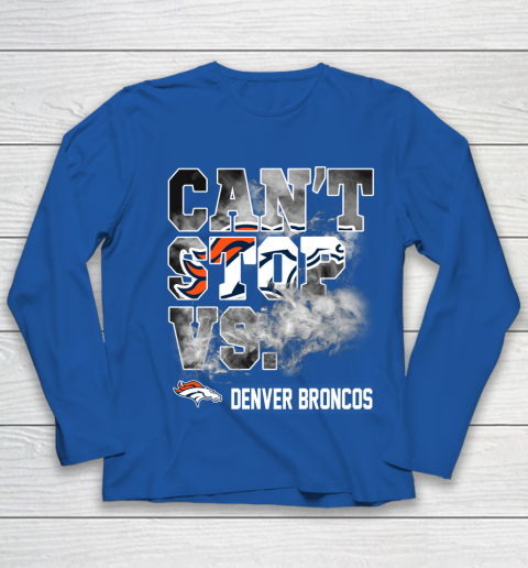 NFL Denver Broncos Can't Stop Vs Youth Long Sleeve 7
