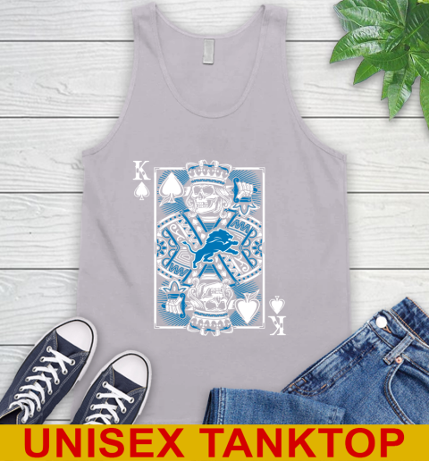 Detroit Lions NFL Football The King Of Spades Death Cards Shirt Tank Top 3