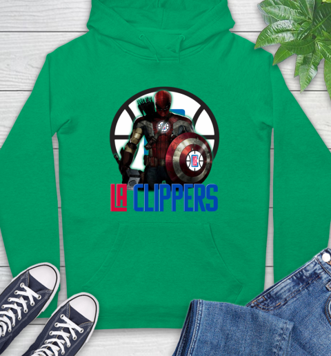 LA Clippers NBA Basketball Captain America Thor Spider Man Hawkeye Avengers Hoodie 8