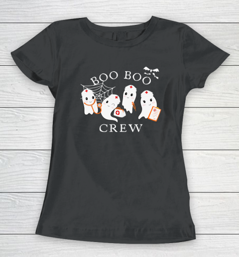 Boo Boo Crew Funny Nurse Halloween Cute Ghost Costume Women's T-Shirt