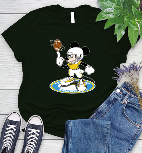 NFL Football Los Angeles Chargers Cheerful Mickey Disney Shirt Women's T-Shirt 6