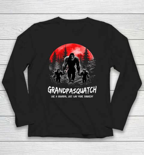 Grandpa Squatch Like A Grandpa Just Way More Squatchy Funny Long Sleeve T-Shirt
