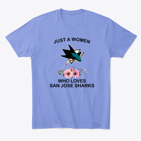 tpje just a woman who loves san jose sharks classic t shirt 2 front violet