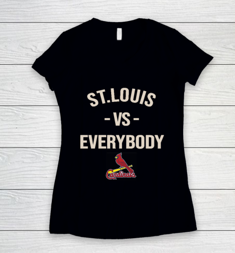 St.Louis Cardinals Vs Everybody Women's V-Neck T-Shirt
