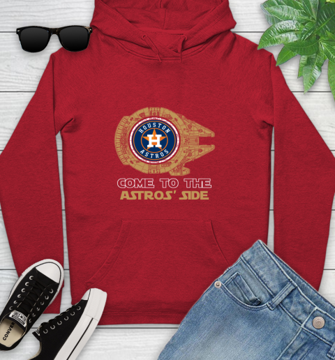 MLB Come To The Houston Astros Side Star Wars Baseball Sports Youth Hoodie 12