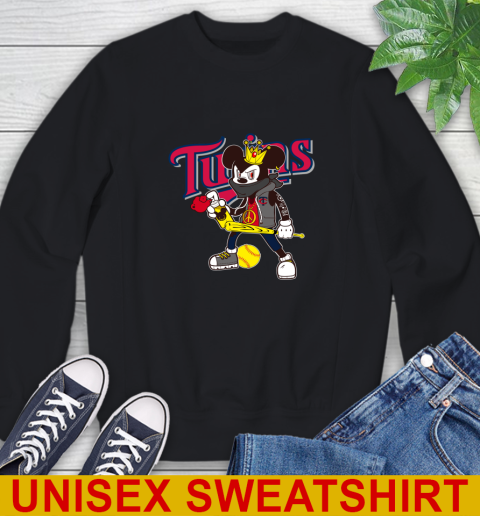 Minnesota Twins MLB Baseball Mickey Peace Sign Sports Sweatshirt 2