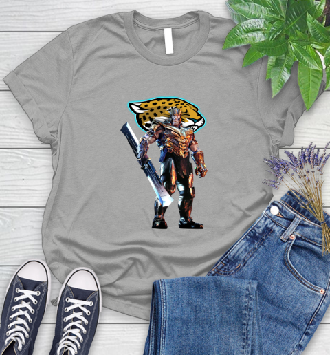 NFL Thanos Gauntlet Avengers Endgame Football Jacksonville Jaguars Women's T-Shirt 10
