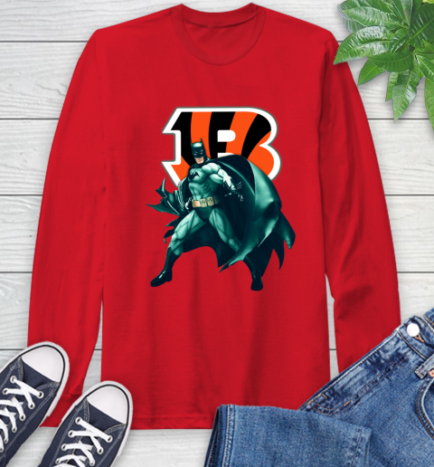 NFL Batman Football Sports Cincinnati Bengals Long Sleeve T-Shirt 10