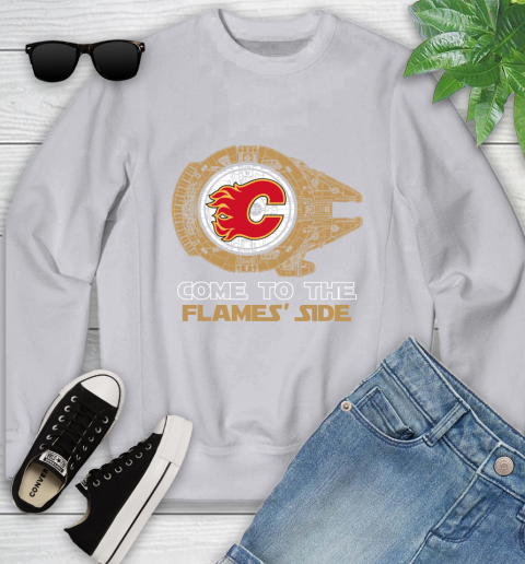 NHL Come To The Calgary Flames Wars Hockey Sports Youth Sweatshirt 3