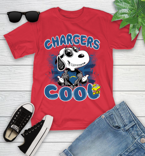 NFL Football Los Angeles Chargers Cool Snoopy Shirt Youth T-Shirt 11