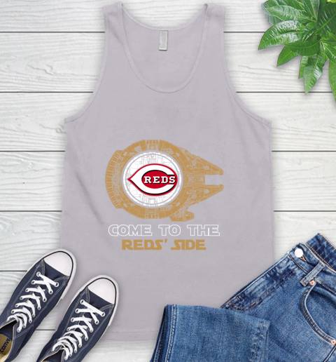 MLB Come To The Cincinnati Reds Side Star Wars Baseball Sports Tank Top 3