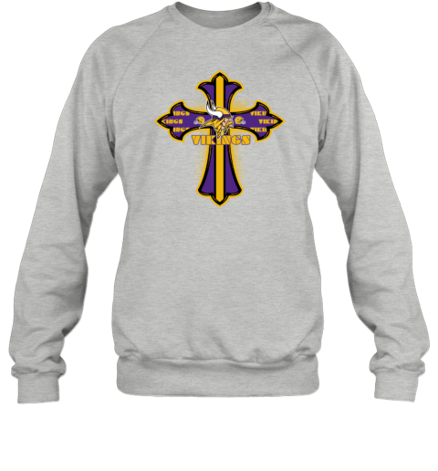 NFL Violet Crusader Cross Minnesota Vikings Youth Hoodie - Rookbrand