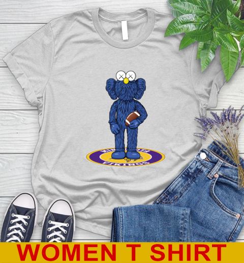 NFL Football Minnesota Vikings Kaws Bff Blue Figure Shirt Women's T-Shirt