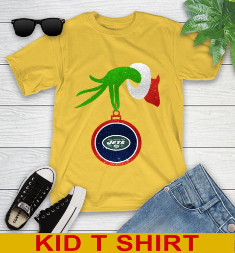 New York Jets Grinch Merry Christmas NFL Football Youth T-Shirt 8
