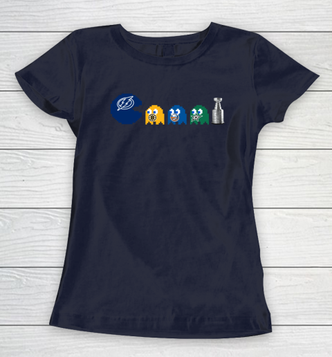 Tampa Bay Lightning x Pacman Create History For Stanley Cup Women's T-Shirt 3