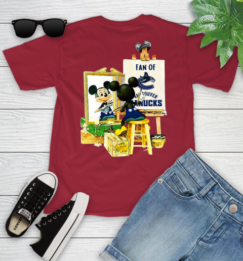 NHL Hockey Vancouver Canucks Mickey Drawing Shirt 105