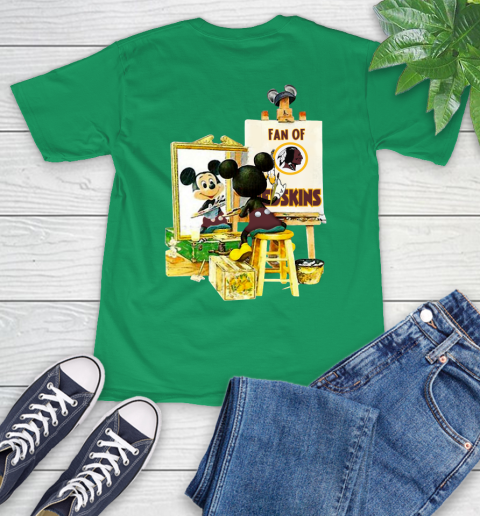 NFL Football Washington Redskins Mickey Drawing Shirt 8