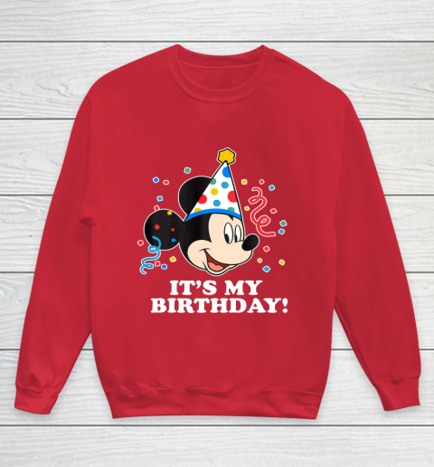 Disney Mickey Mouse Its My Birthday Youth Sweatshirt 7