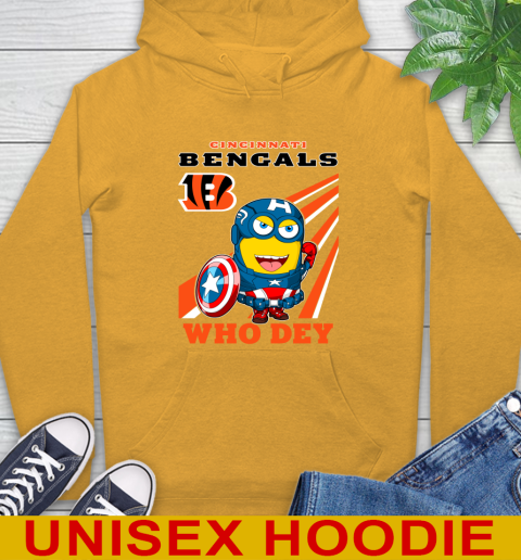 NFL Football Cincinnati Bengals Captain America Marvel Avengers Minion Shirt Hoodie 2