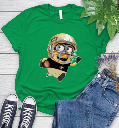 NFL New Orleans Saints Minions Disney Football Sports Women's T-Shirt 6